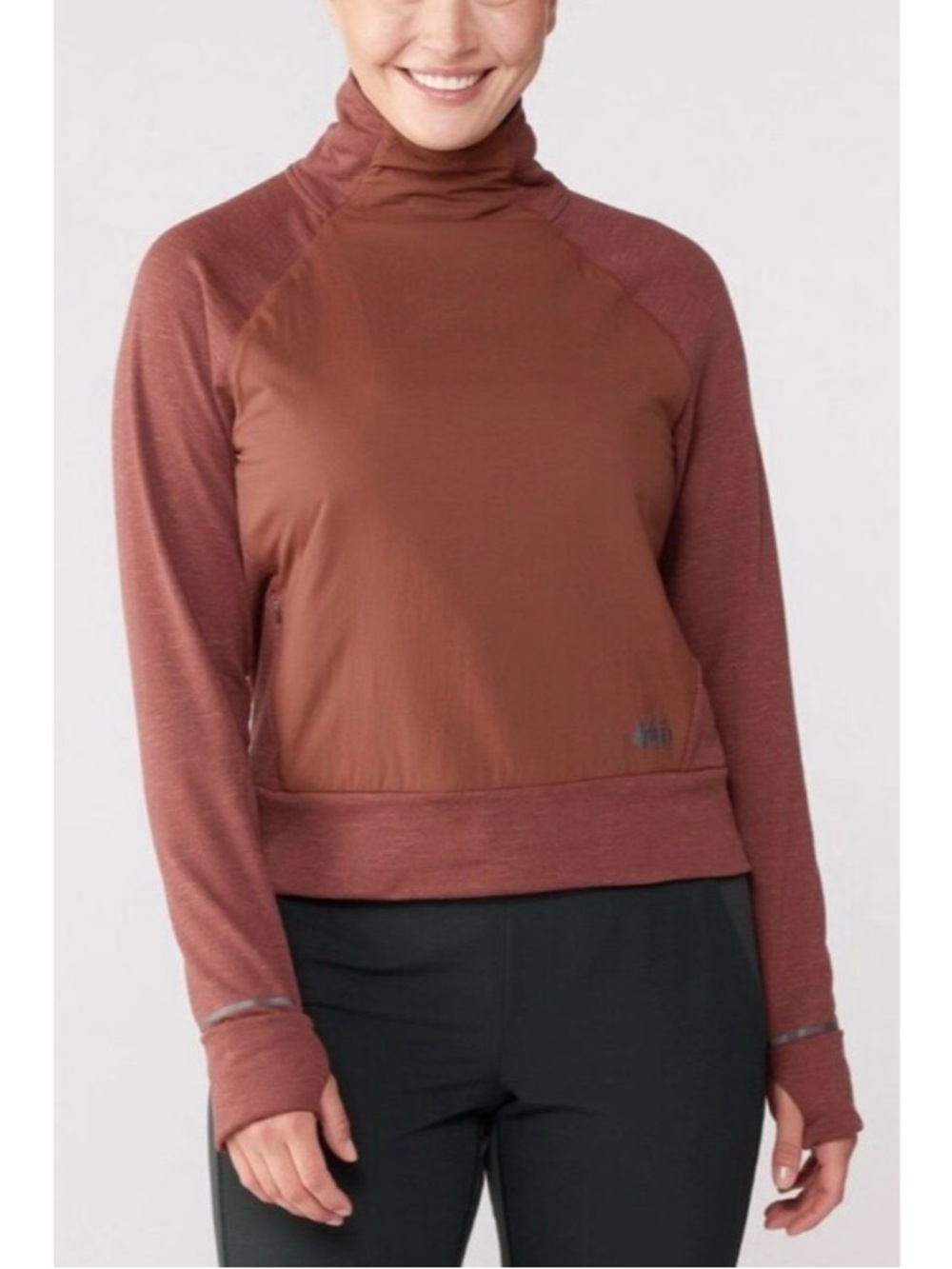 REI Co-Op XL Swiftland Insulated Mid Layer Pullover Brown Sweatshirt Women’s